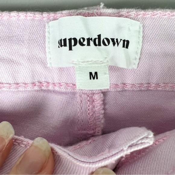 Superdown Shorts womens size medium lilac pink zip fly - Picture 3 of 7